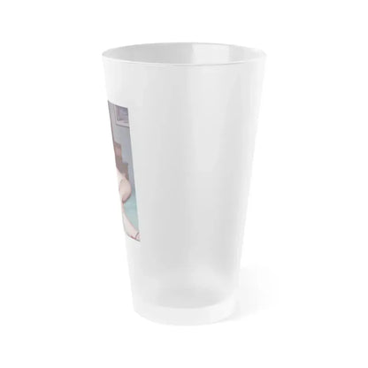 Bettie Page #977 (Vintage Female Icon) Frosted Pint Glass 16oz - Go Mug Yourself