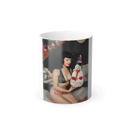 Bettie Page #98 (Vintage Female Icon) Color Changing Coffee Mug 11oz - Go Mug Yourself
