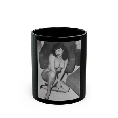 Bettie Page #982 (Vintage Female Icon) Black Coffee Mug 11oz - Go Mug Yourself