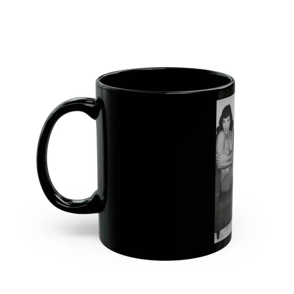 Bettie Page #983 (Vintage Female Icon) Black Coffee Mug - Go Mug Yourself