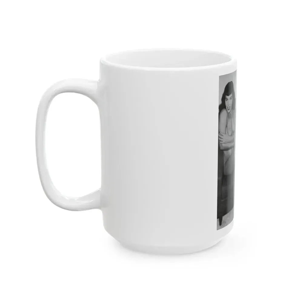 Bettie Page #983 (Vintage Female Icon) White Coffee Mug - Go Mug Yourself
