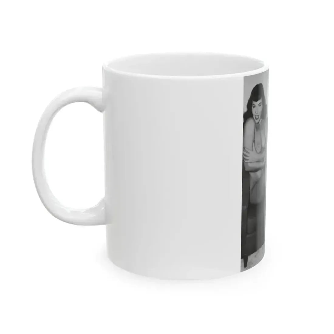 Bettie Page #983 (Vintage Female Icon) White Coffee Mug - Go Mug Yourself