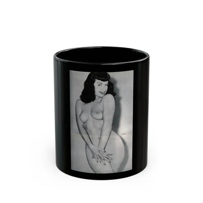 Bettie Page #985 (Vintage Female Icon) Black Coffee Mug 11oz - Go Mug Yourself