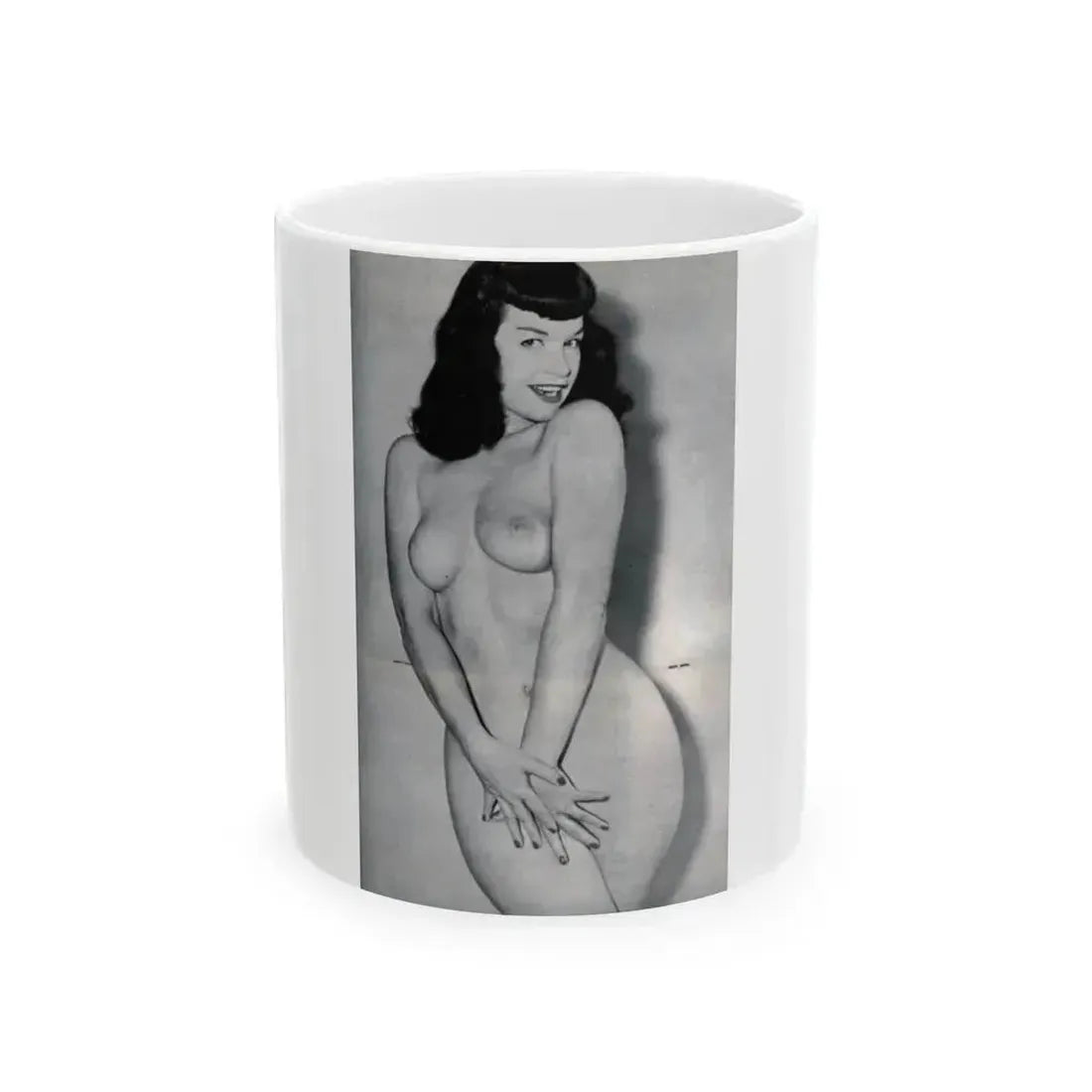 Bettie Page #985 (Vintage Female Icon) White Coffee Mug 11oz - Go Mug Yourself