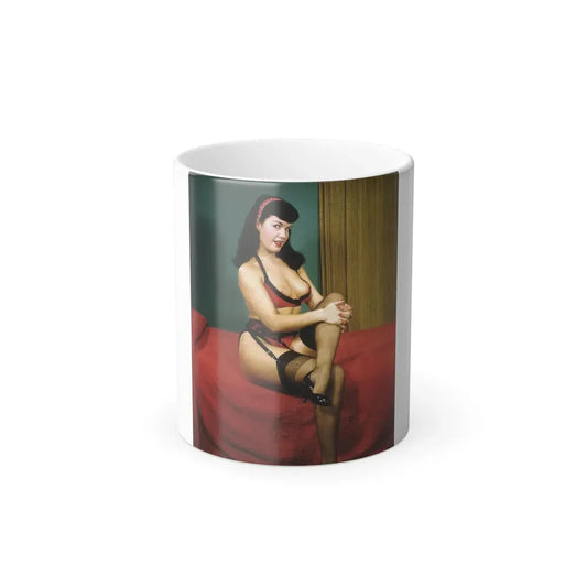 Bettie Page #986 (Vintage Female Icon) Color Changing Mug 11oz 11oz - Go Mug Yourself