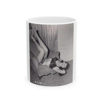 Bettie Page #988 (Vintage Female Icon) White Coffee Mug 11oz - Go Mug Yourself