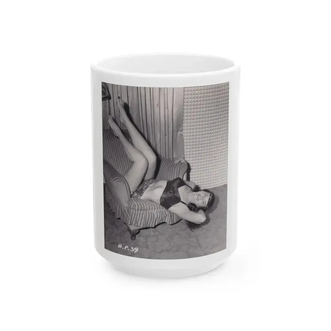Bettie Page #988 (Vintage Female Icon) White Coffee Mug 15oz - Go Mug Yourself