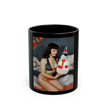 Bettie Page #99 (Vintage Female Icon) Black Coffee Mug 11oz - Go Mug Yourself