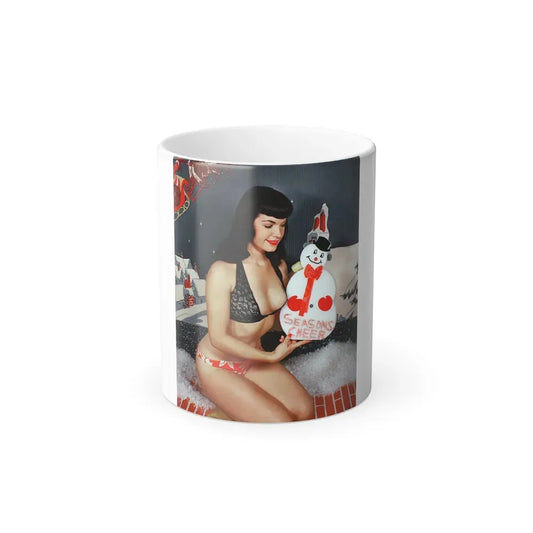 Bettie Page #99 (Vintage Female Icon) Color Changing Coffee Mug 11oz - Go Mug Yourself