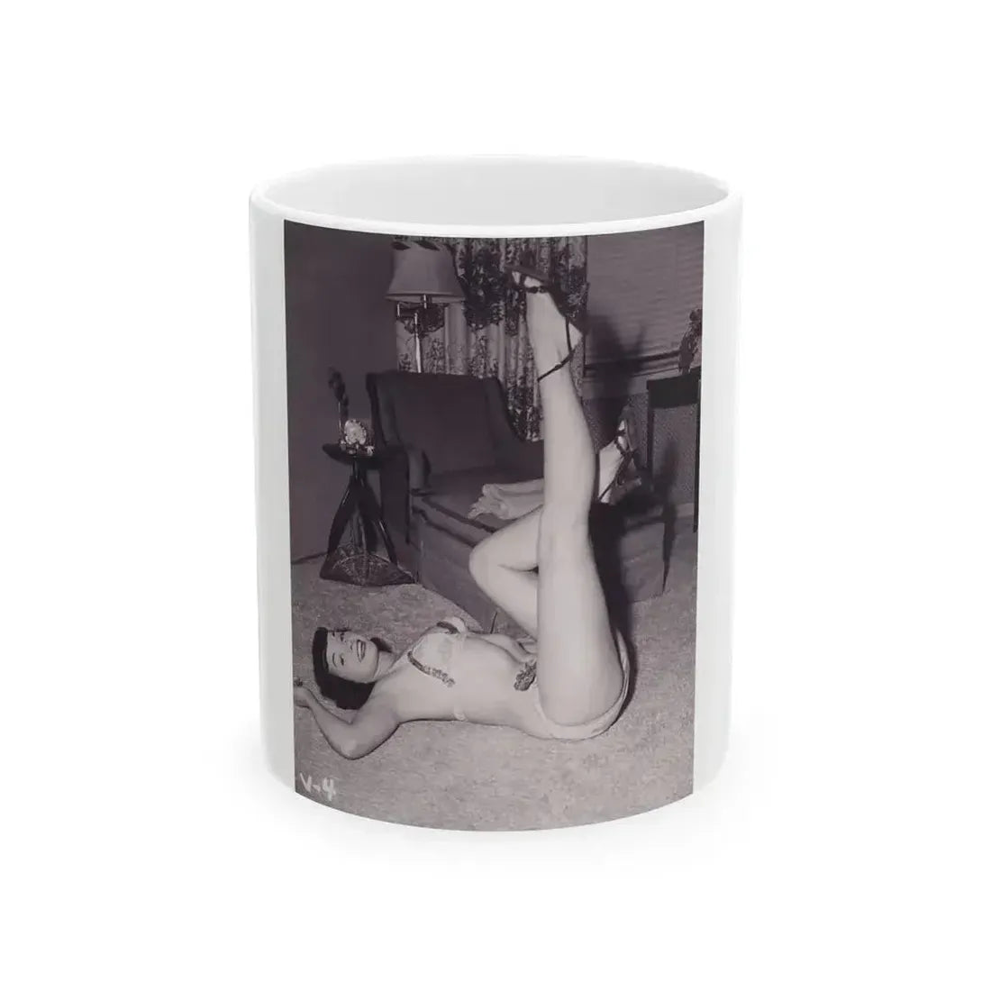 Bettie Page #990 (Vintage Female Icon) White Coffee Mug 11oz - Go Mug Yourself