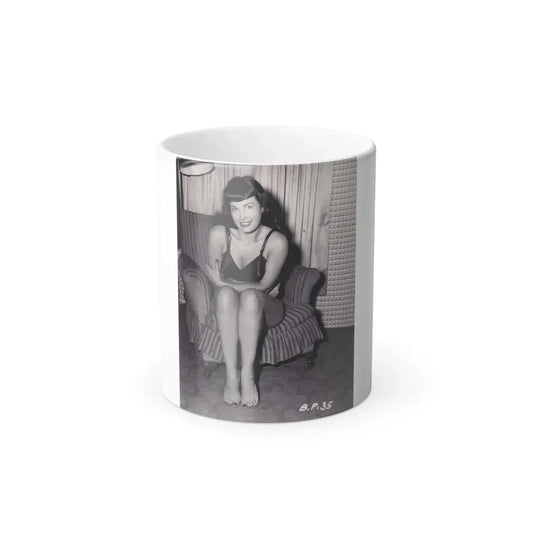 Bettie Page #991 (Vintage Female Icon) Color Changing Mug 11oz 11oz - Go Mug Yourself