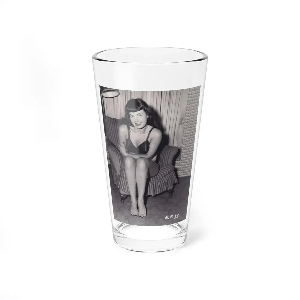 Bettie Page #991 (Vintage Female Icon) Pint Glass 16oz 16oz - Go Mug Yourself
