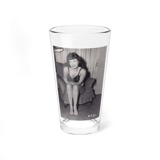 Bettie Page #991 (Vintage Female Icon) Pint Glass 16oz 16oz - Go Mug Yourself