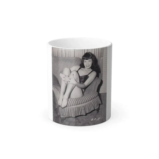 Bettie Page #992 (Vintage Female Icon) Color Changing Mug 11oz 11oz - Go Mug Yourself