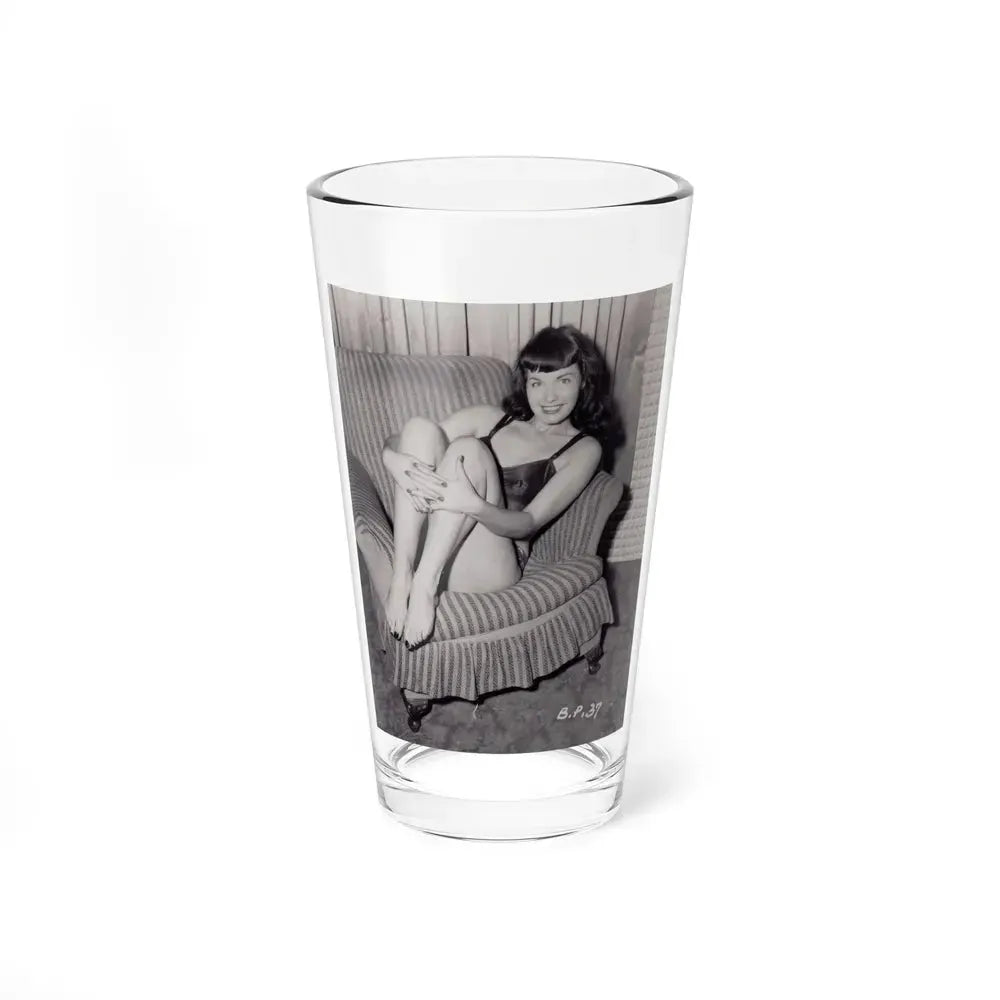 Bettie Page #992 (Vintage Female Icon) Pint Glass 16oz 16oz - Go Mug Yourself