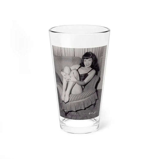 Bettie Page #992 (Vintage Female Icon) Pint Glass 16oz 16oz - Go Mug Yourself