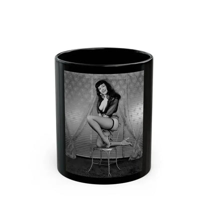 Bettie Page #995 (Vintage Female Icon) Black Coffee Mug 11oz - Go Mug Yourself