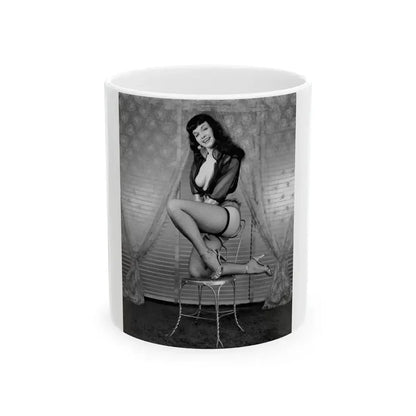 Bettie Page #995 (Vintage Female Icon) White Coffee Mug 11oz - Go Mug Yourself