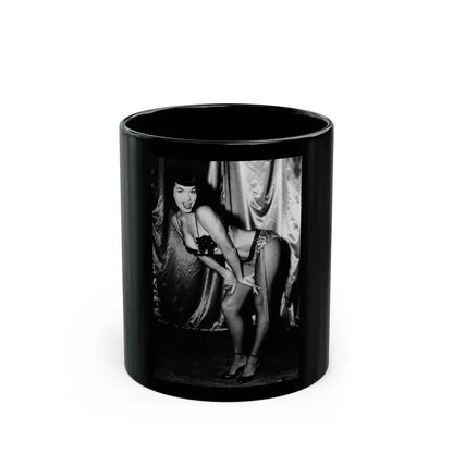 Bettie Page #997 (Vintage Female Icon) Black Coffee Mug 11oz - Go Mug Yourself