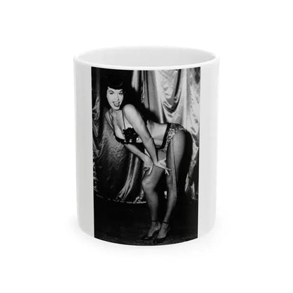 Bettie Page #997 (Vintage Female Icon) White Coffee Mug 11oz - Go Mug Yourself