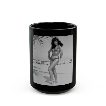 Bettie Page #998 (Vintage Female Icon) Black Coffee Mug 15oz - Go Mug Yourself