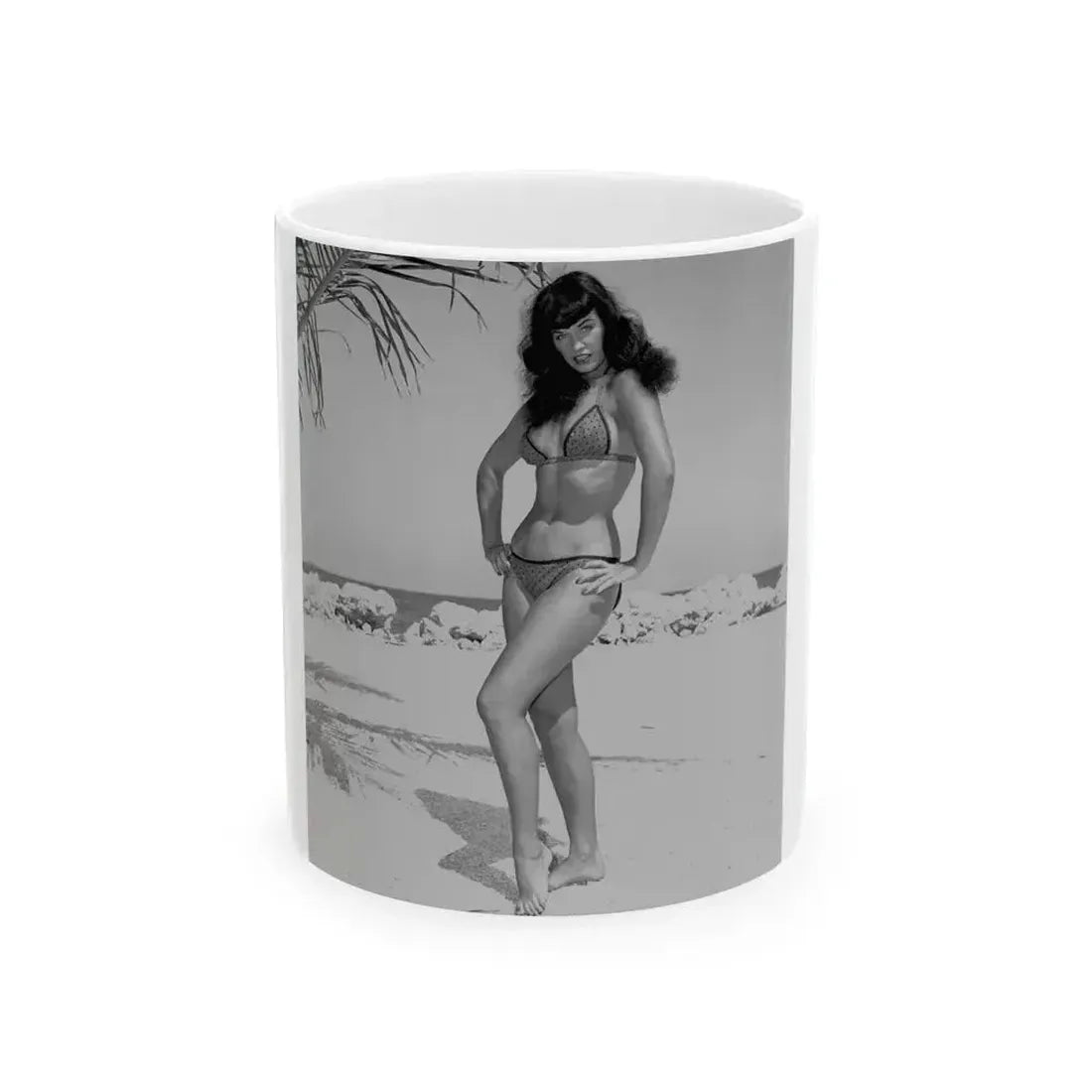 Bettie Page #998 (Vintage Female Icon) White Coffee Mug 11oz - Go Mug Yourself