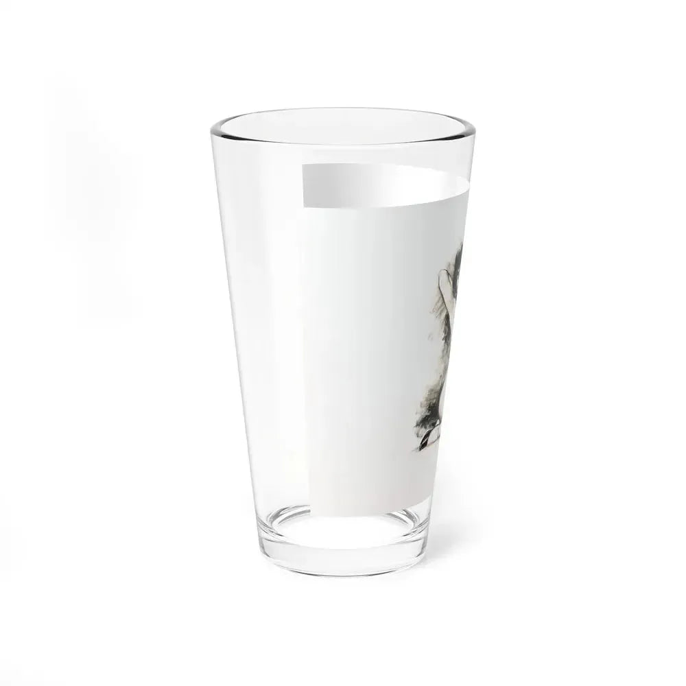 Bettie Page (Magazine Illustration) Pint Glass 16oz - Go Mug Yourself