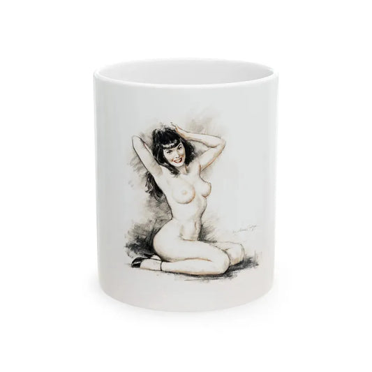Bettie Page - White Coffee Mug 11oz - Go Mug Yourself