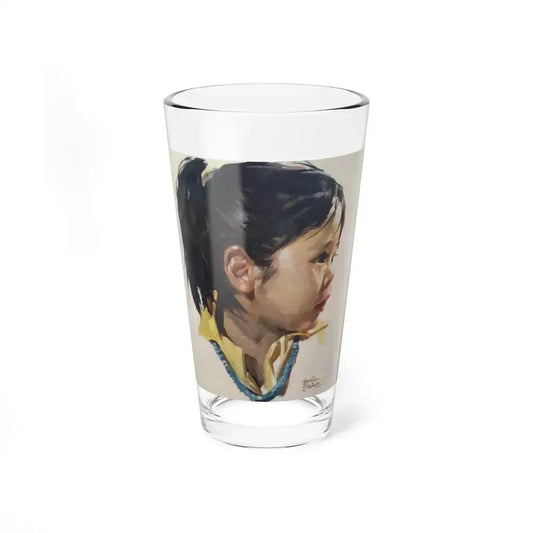 Bettina Steinke, Portrait Painting (Native Americans in Art) Pint Glass 16oz 16oz - Go Mug Yourself