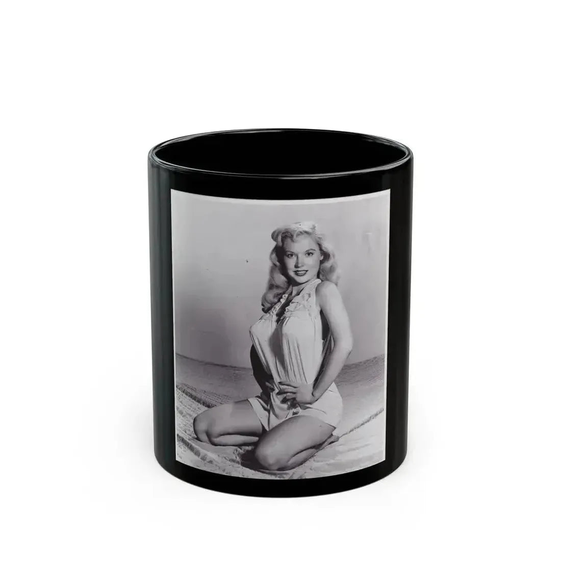 Betty Brosmer #02 (Vintage Female Icon) Black Coffee Mug 11oz - Go Mug Yourself