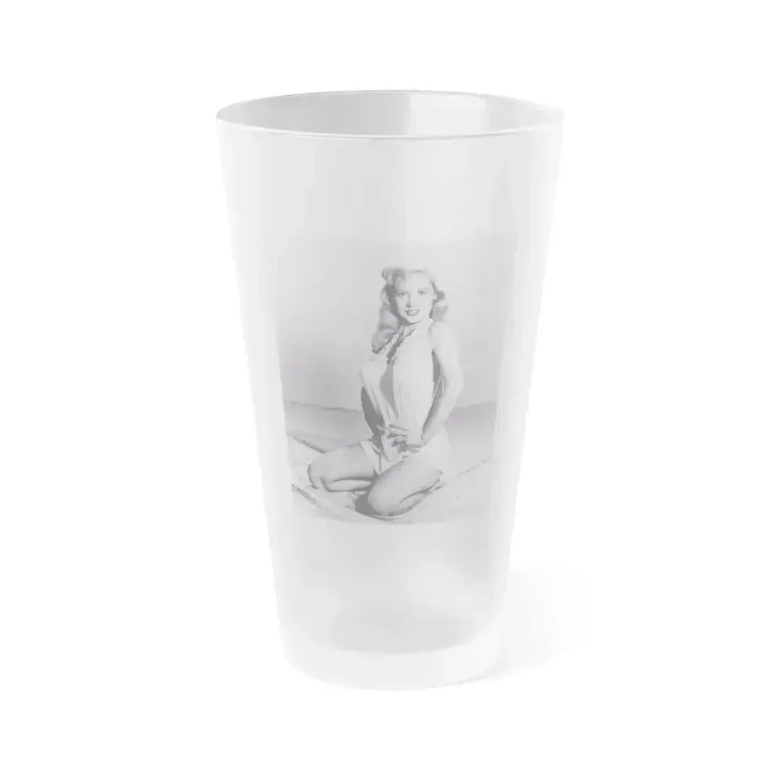 Betty Brosmer #02 (Vintage Female Icon) Frosted Pint Glass 16oz 16oz Frosted - Go Mug Yourself