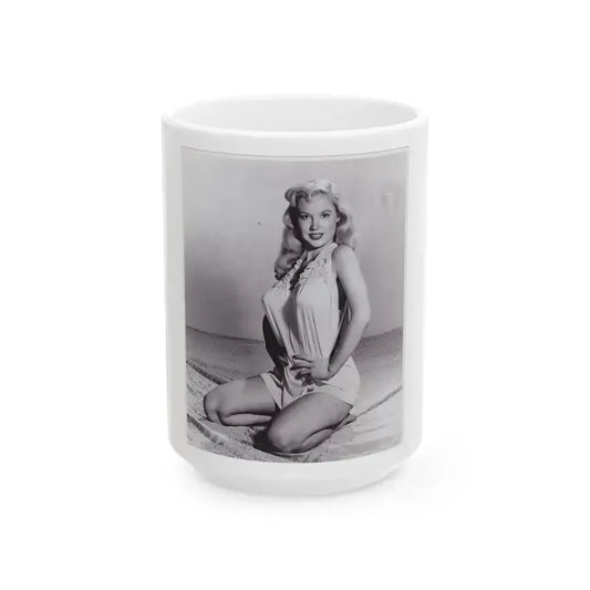 Betty Brosmer #02 (Vintage Female Icon) White Coffee Mug 15oz - Go Mug Yourself