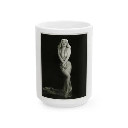 Betty Brosmer #05 (Vintage Female Icon) White Coffee Mug 15oz - Go Mug Yourself