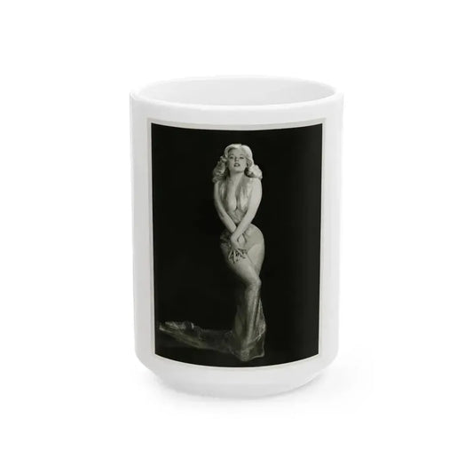 Betty Brosmer #05 (Vintage Female Icon) White Coffee Mug 15oz - Go Mug Yourself