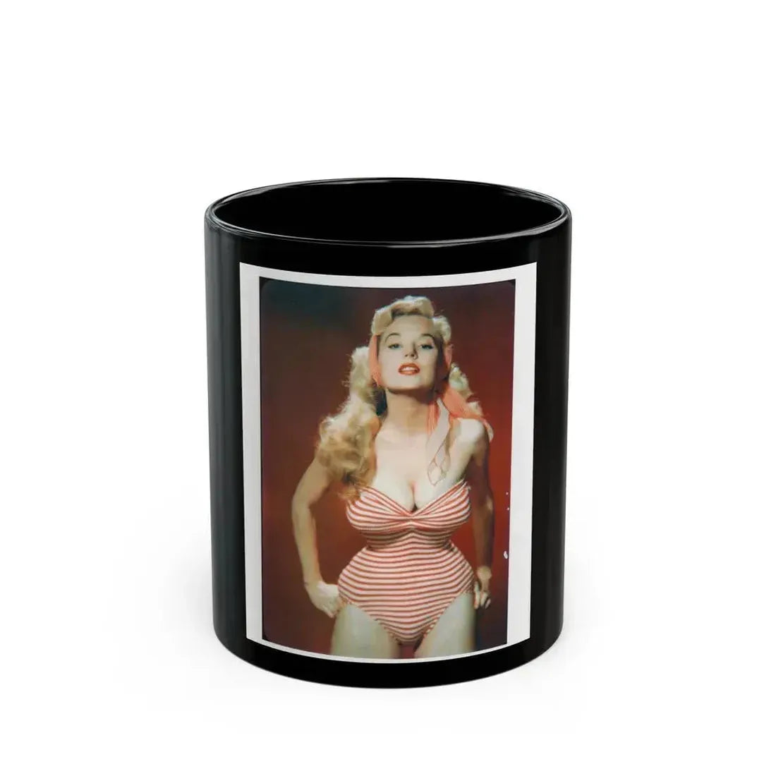 Betty Brosmer #103 (Vintage Female Icon) Black Coffee Mug 11oz - Go Mug Yourself