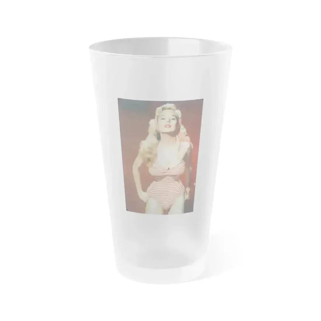 Betty Brosmer #103 (Vintage Female Icon) Frosted Pint Glass 16oz 16oz Frosted - Go Mug Yourself