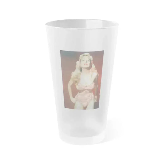 Betty Brosmer #103 (Vintage Female Icon) Frosted Pint Glass 16oz 16oz Frosted - Go Mug Yourself