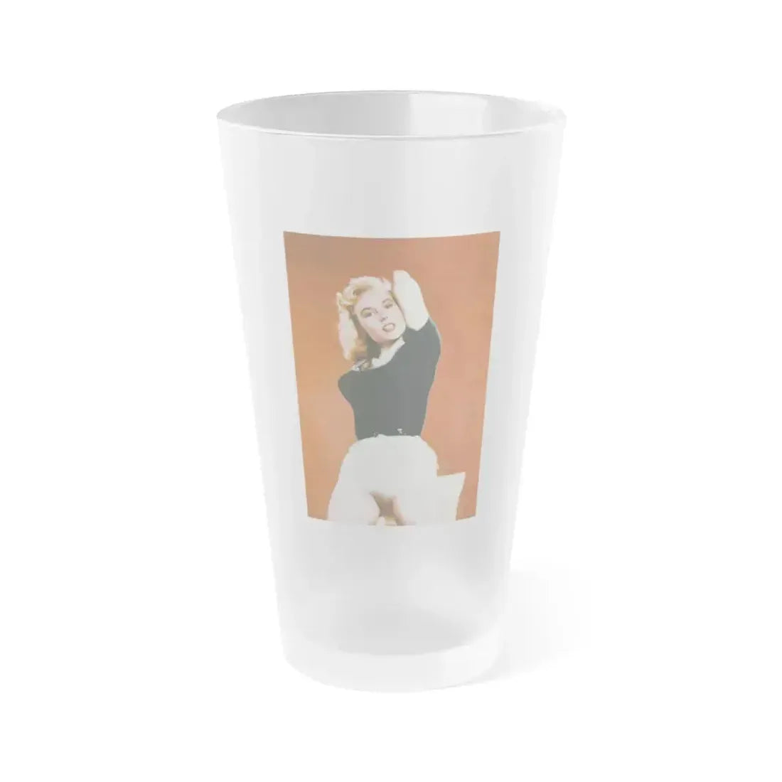 Betty Brosmer #107 (Vintage Female Icon) Frosted Pint Glass 16oz 16oz Frosted - Go Mug Yourself