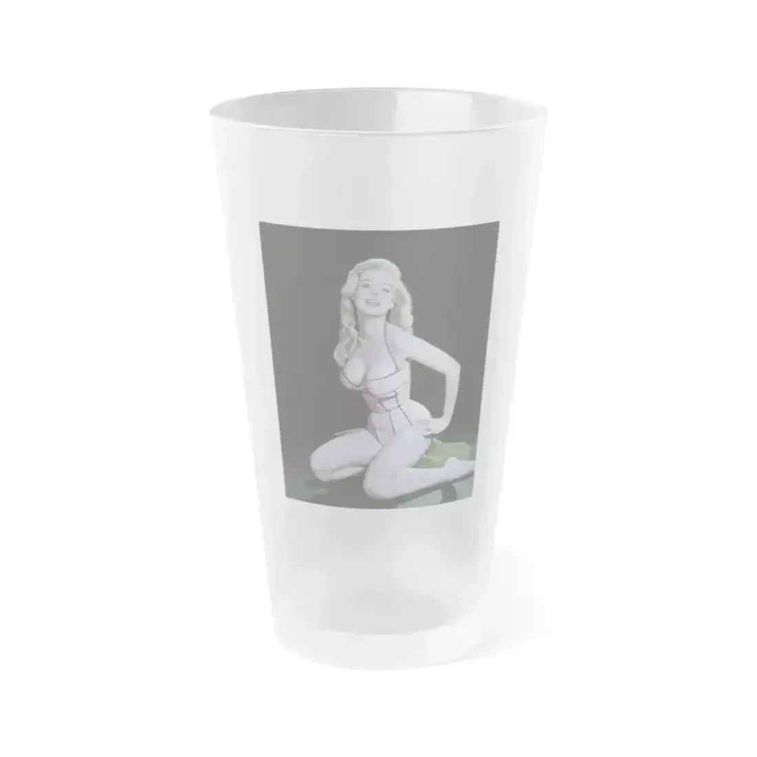 Betty Brosmer #122 (Vintage Female Icon) Frosted Pint Glass 16oz 16oz Frosted - Go Mug Yourself