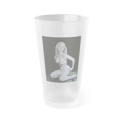 Betty Brosmer #122 (Vintage Female Icon) Frosted Pint Glass 16oz 16oz Frosted - Go Mug Yourself