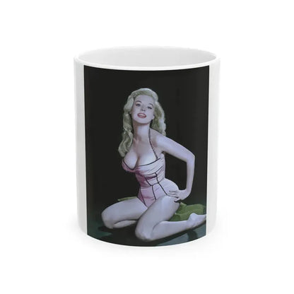Betty Brosmer #122 (Vintage Female Icon) White Coffee Mug 11oz - Go Mug Yourself