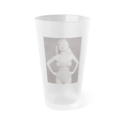 Betty Brosmer #140 (Vintage Female Icon) Frosted Pint Glass 16oz 16oz Frosted - Go Mug Yourself