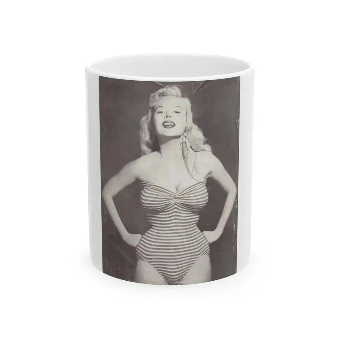 Betty Brosmer #140 (Vintage Female Icon) White Coffee Mug 11oz - Go Mug Yourself