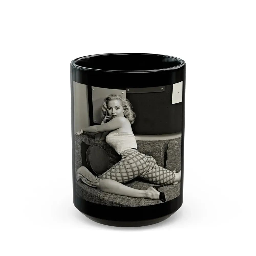 Betty Brosmer #145 (Vintage Female Icon) Black Coffee Mug 15oz - Go Mug Yourself