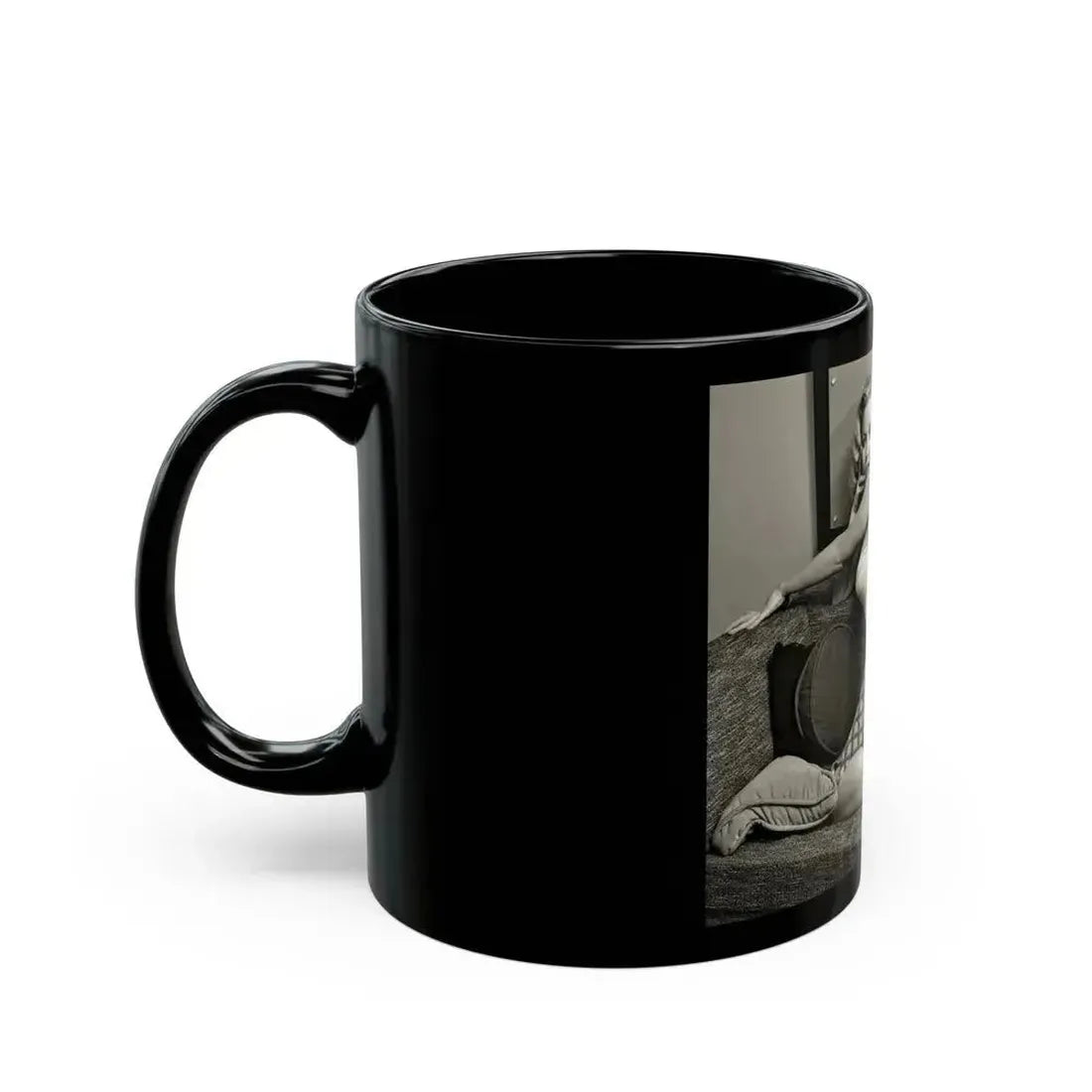 Betty Brosmer #145 (Vintage Female Icon) Black Coffee Mug - Go Mug Yourself