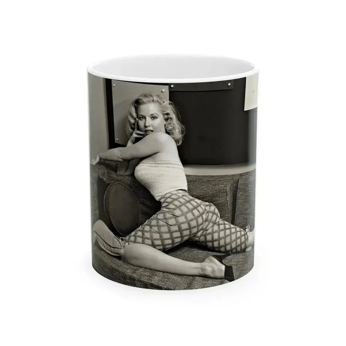 Betty Brosmer #145 (Vintage Female Icon) White Coffee Mug 11oz - Go Mug Yourself