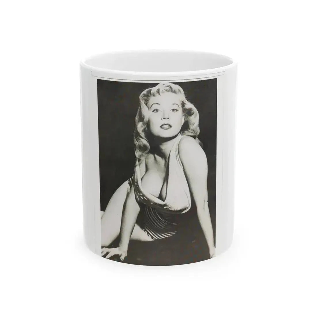 Betty Brosmer #155 (Vintage Female Icon) White Coffee Mug 11oz - Go Mug Yourself