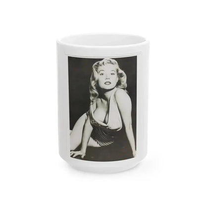 Betty Brosmer #155 (Vintage Female Icon) White Coffee Mug 15oz - Go Mug Yourself