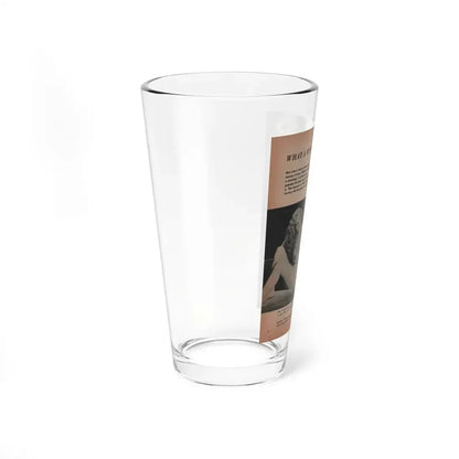 Betty Brosmer #166 - Gala Mag. Jan. '53 - 2 B&W Photos & Captions (Vintage Female Icon) Pint Glass 16oz - Go Mug Yourself