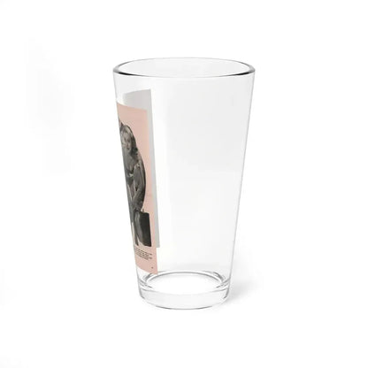 Betty Brosmer #168 - Pin Up Gallery Flyer with, 1 B&W Photo not a Mag. (Vintage Female Icon) Pint Glass 16oz - Go Mug Yourself